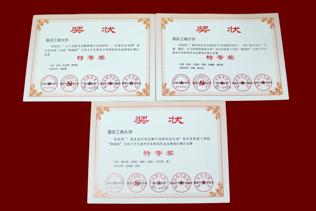 3件作品获特等奖